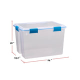 Sterilite Clear Storage Box with Gasketed Lid, 76-L