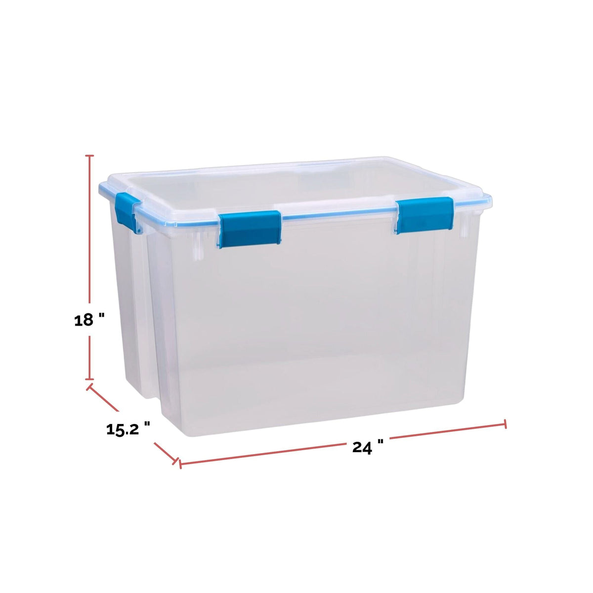 Sterilite Clear Storage Box with Gasketed Lid, 76-L