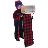Streamridge Grizzly Kids' Traditional Vintage Wooden Winter Toboggan Sled & Seat Pad, 4-ft