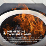 Sunjoy Hexagonal Low Smoke Stainless Steel Fire Pit, 26-in