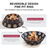 Sunjoy Shelton Fire Ring, Black