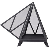 Sunnydaze Decor Majestic Pyramid Steel Fire Pit, Black