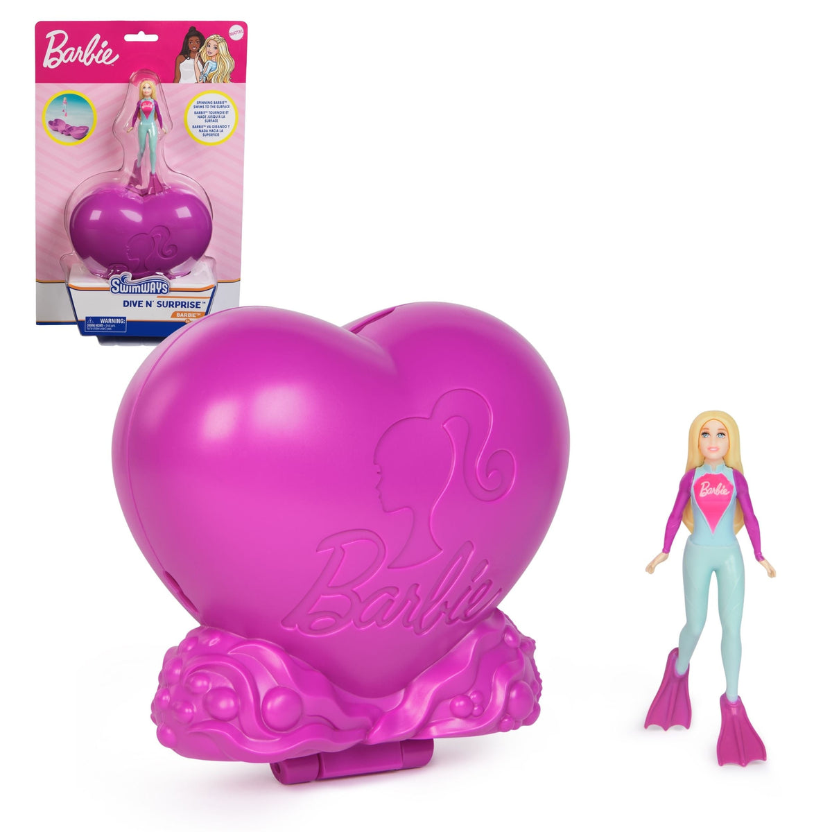 Swimways Licensed Character Ariel Dive N' Surprise Pool Toy, Ages 5+, Assorted