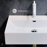 Swiss Madison Claire Rectangle Wall-Mount Bathroom Sink, 24-in