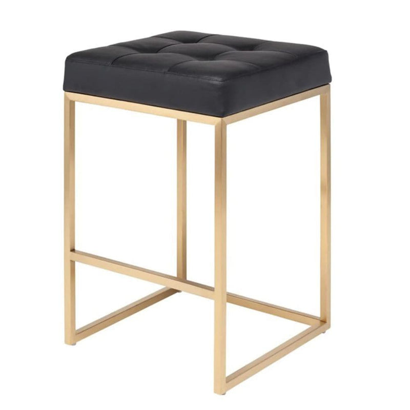 Take Me Home Black Stainless Steel Pipe Counter Stool
