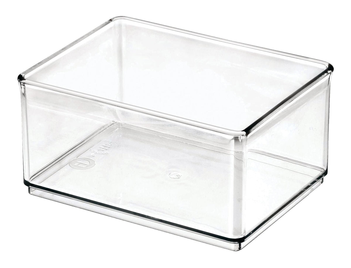 The Home Edit by iDESIGN Clear Stackable Medium Shallow Organizing Storage Bin, 1.2-L