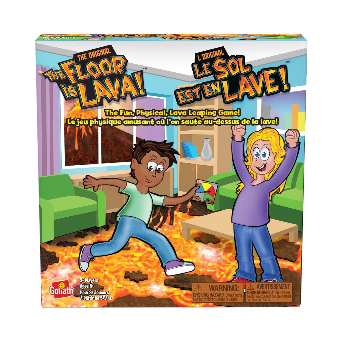 The Original The Floor is Lava Bilingual Family Game, Ages 5+