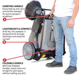 Tomahawk Commercial Push Sweeper & Hard Floor Cleaner, 38-in