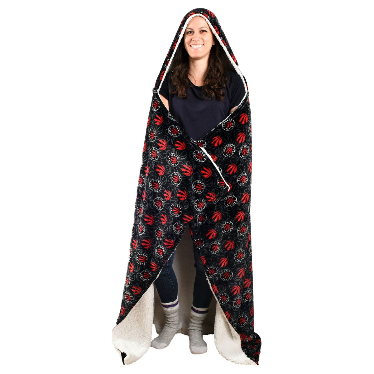 Toronto Raptors Hooded Ultra Plush Blanket