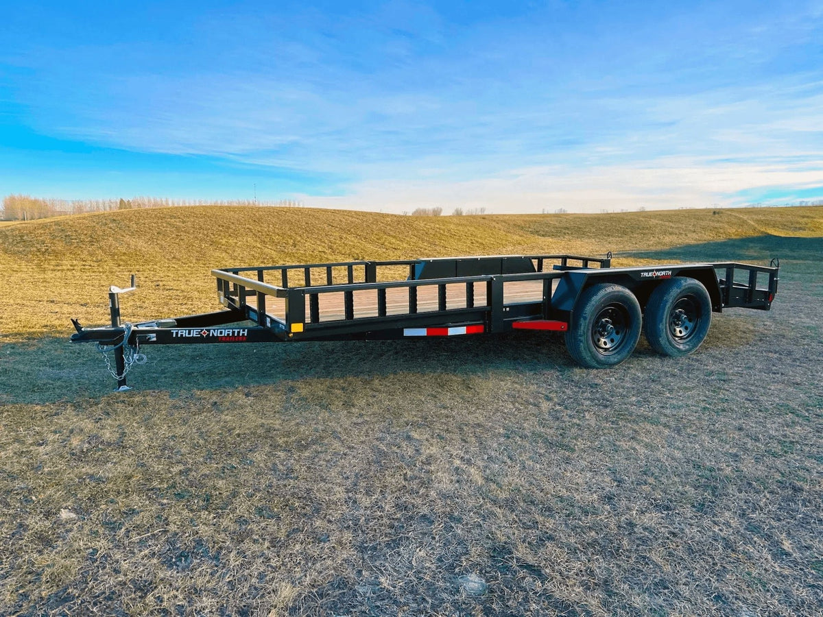 True North 83-in x 16-ft Tandem Axle Utility Trailer, Black