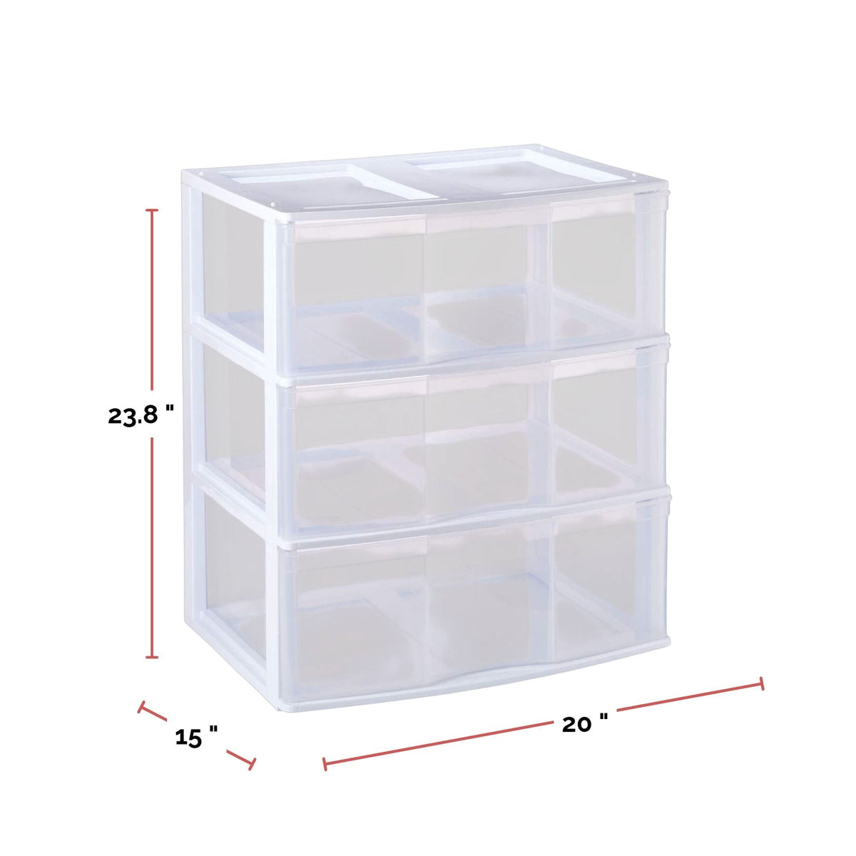 type A Wide 3-Drawer Tower