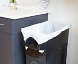 United Solutions Plastic Tall Slim Rectangular Garbage Can, Black, 87-L