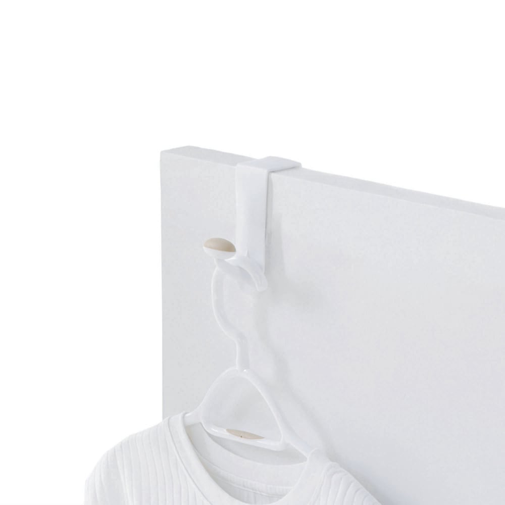 Urbana Plastic Single Over the Door Hook, White, 7.5-in