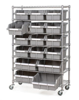 Vancouver Classics 7-Tier NSF 16-Bin Rack Shelving, 36-in x 14-in x 56-in