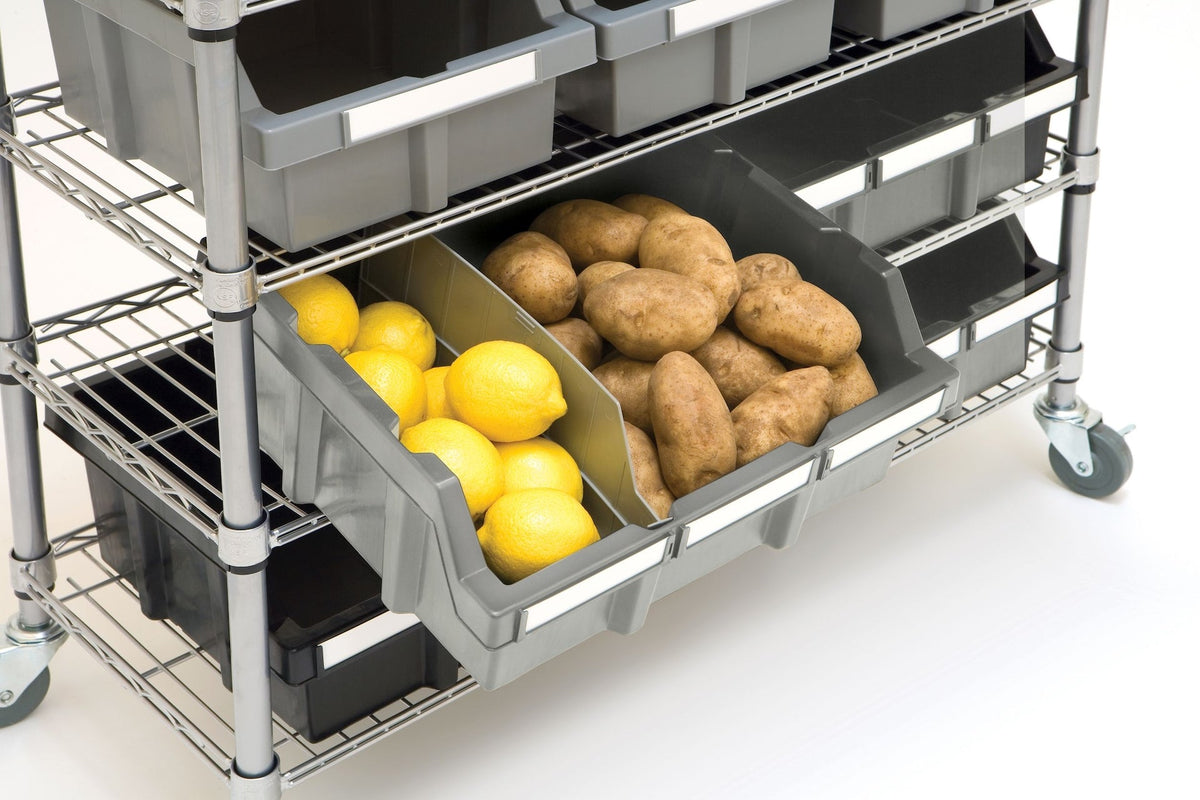 Vancouver Classics 7-Tier NSF 16-Bin Rack Shelving, 36-in x 14-in x 56-in