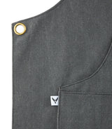 Vermont Castings Adjustable Canvas & Leather BBQ Grilling Apron with Pockets, Grey