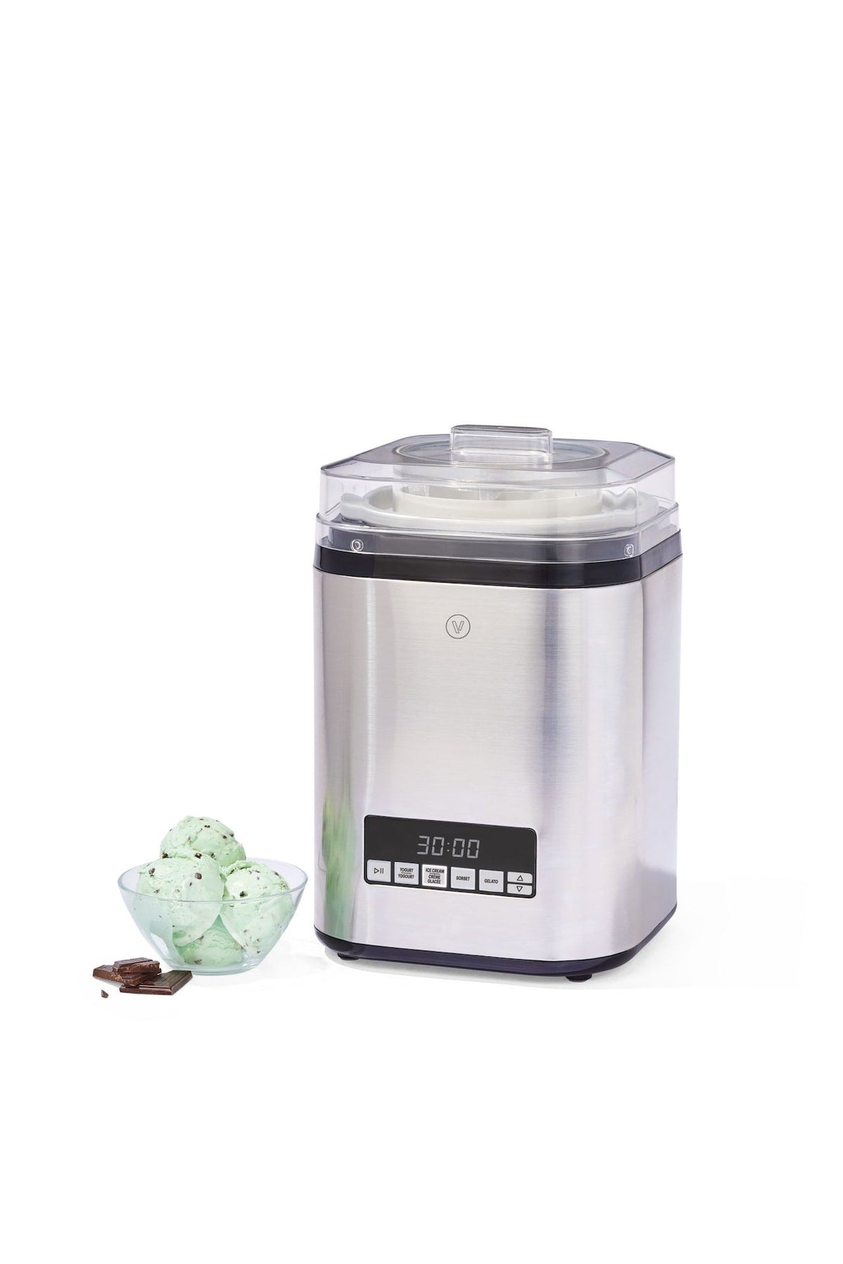 Vida by PADERNO Digital Ice Cream Maker, 4-in-1 Ice Cream & Frozen Treat Maker, Stainless Steel, 1.9-L