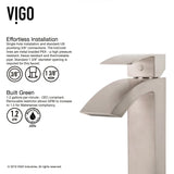 VIGO Duris Vessel Single Handle Vessel Sink Bathroom Faucet with Deck Plate, Brushed Nickel