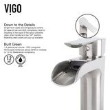 VIGO Glass Grey Onyx Bathroom Sink/Basin Set with Niko Faucet and Round Vessel