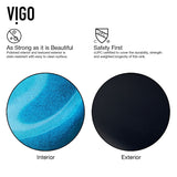 VIGO Glass Rectangular Vessel Bathroom Sink/Basin, Turquoise