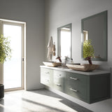 VIGO Glass Rectangular Vessel Bathroom Sink/Basin with Rounded Edges & Deep Bowl, Amber Sunset
