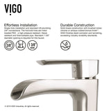 VIGO Hyacinth MatteStone White Bathroom Sink/Basin Set with Niko Faucet and Square Composite Vessel
