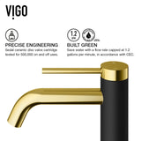 VIGO Lexington 8-in Gold/Carbon Fiber Vessel Bathroom Faucet