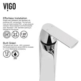 VIGO Linus Single Handle Vessel Sink Bathroom Faucet, Chrome