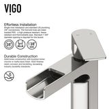 VIGO Lotus MatteStone Round White Composite Bathroom Sink/Basin Set with Amada Faucet and Pop-Up Drain
