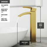 VIGO Magnolia MatteStone White Bathroom Sink/Basin Set with Matte Gold Duris Faucet and Rectangular Composite Vessel