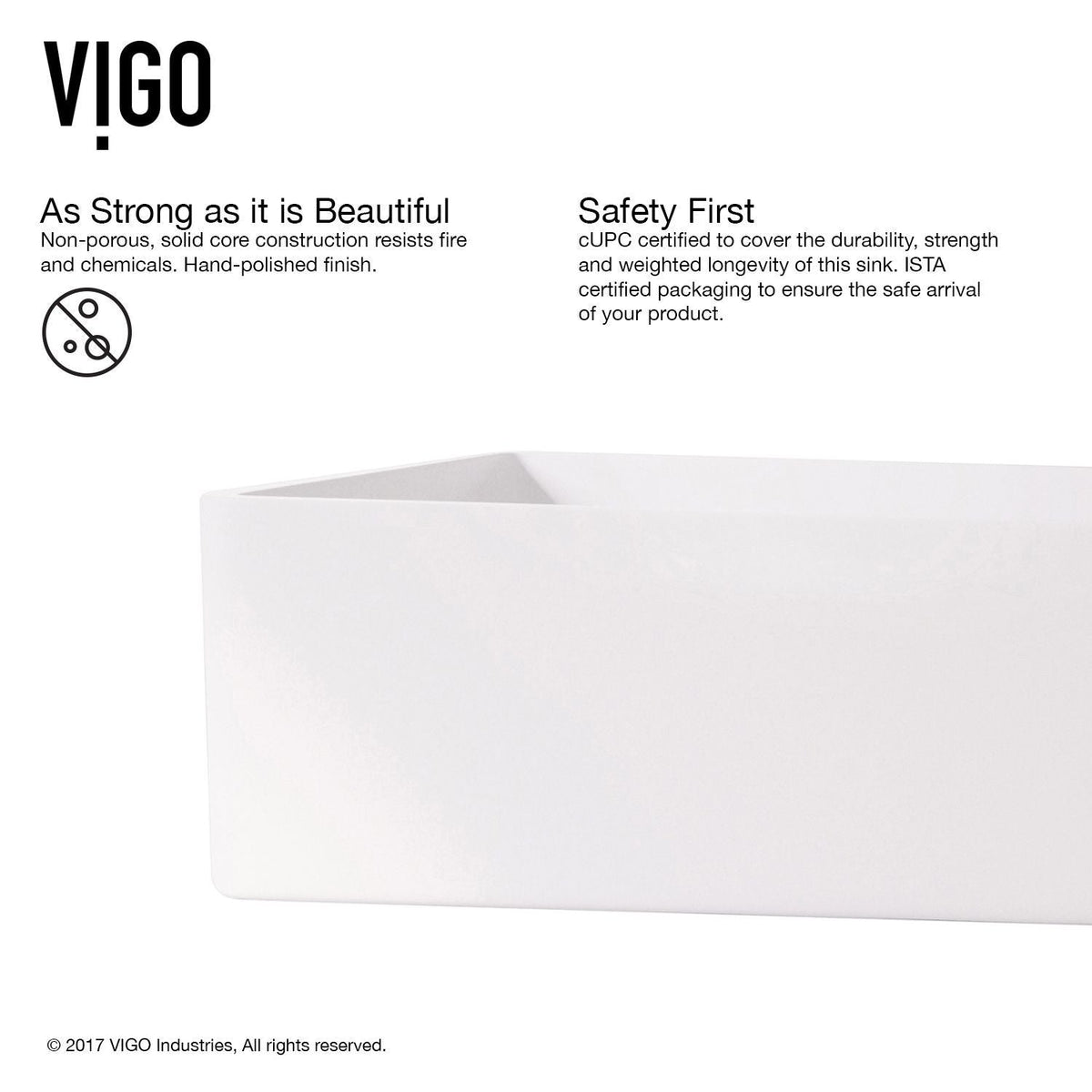 VIGO Magnolia MatteStone White Bathroom Sink/Basin Set with Niko Faucet and Rectangular Composite Vessel