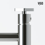 VIGO Magnolia MatteStone White Bathroom Sink/Basin Set with Ruxton Faucet and Rectangular Composite Vessel