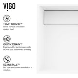 VIGO Montauk MatteStone 18x13-in Deep White Bathroom Sink/Basin with Rectangular Vessel