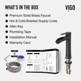 VIGO Niko Single Handle Vessel Single Hole Bathroom Sink Faucet with Pop-up Drain, Antique Rubbed Bronze
