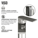 VIGO Norfolk Single Handle Vessel Bathroom Sink Faucet, WaterSense Certified, Brushed Nickel