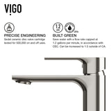 VIGO Norfolk Single Handle Vessel Bathroom Sink Faucet, WaterSense Certified, Brushed Nickel