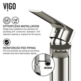 VIGO Norfolk Single Handle Vessel Bathroom Sink Faucet, WaterSense Certified, Brushed Nickel