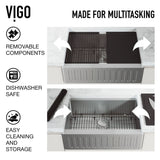 VIGO Oxford 1-Bowl Stainless Steel Apron Front Farmhouse Kitchen Sink with Accessories, 30-in