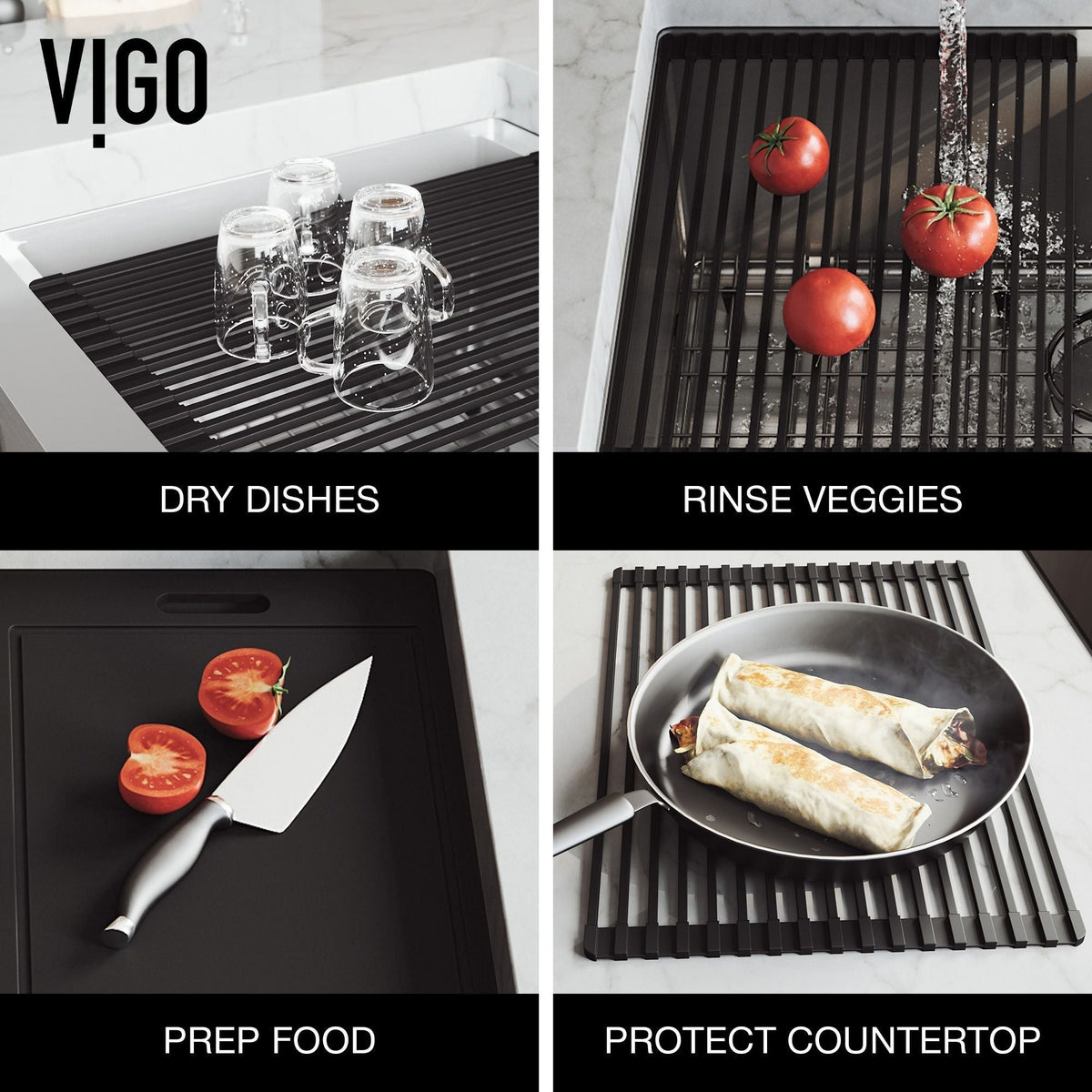 VIGO Oxford 1-Bowl Stainless Steel Apron Front Farmhouse Kitchen Sink with Accessories, 33-in