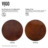 VIGO Russet Glass 18-in Red/Brown Bathroom Sink/Basin Set with Niko Faucet and Rectangular Vessel