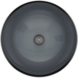 VIGO Sheer Glass Round Vessel Bathroom Sink/Basin with Deep Bowl, Black