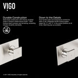 VIGO Titus Wall Mount Dual Handle Bathroom Sink Faucet, Eco-Friendly 1.2 GPM Flow Rate, Brushed Nickel