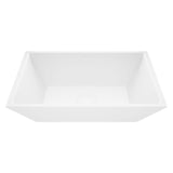 VIGO Vinca Matte Stone Vessel Bathroom Sink/Basin with Deep Bowl, White