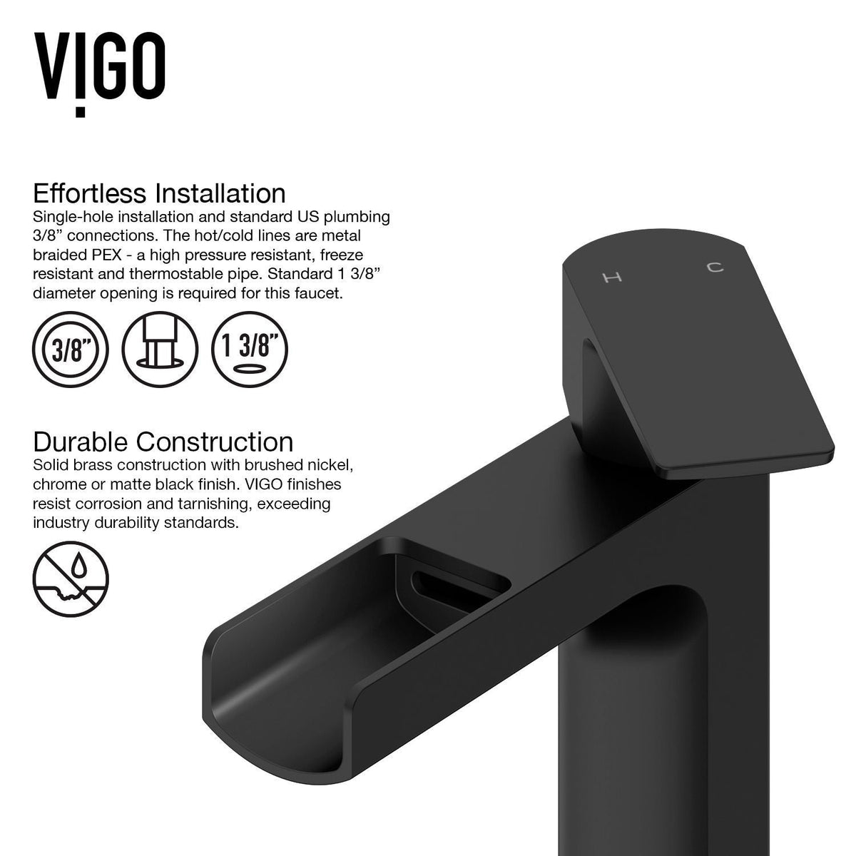 VIGO Wisteria MatteStone White Bathroom Sink/Basin Set with Amada Faucet and Oval Composite Vessel