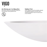VIGO Wisteria White Bathroom Sink Set with Matte Black Olus Faucet