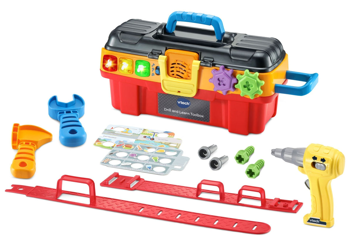 VTech Drill & Learn Toolbox Pro, French Language Version, Battery Operated