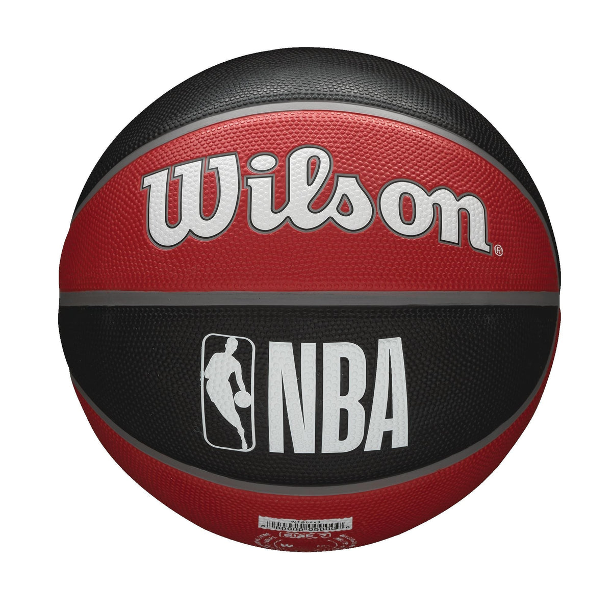Wilson NBA Toronto Raptors Tribute Outdoor Rubber Basketball, Official Size 7 (29.5-in), Black/Red