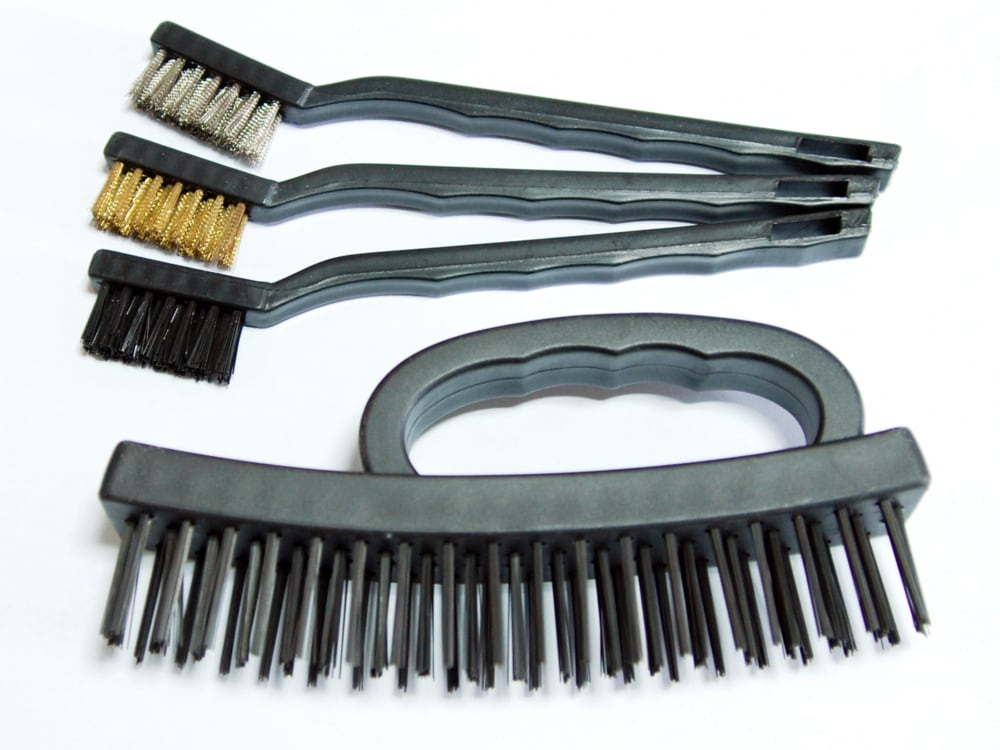 Workpro Carbon Steel Wire Cleaning Brush Set, Removes Paint, Rust & Dirt From Metal, 4-pc
