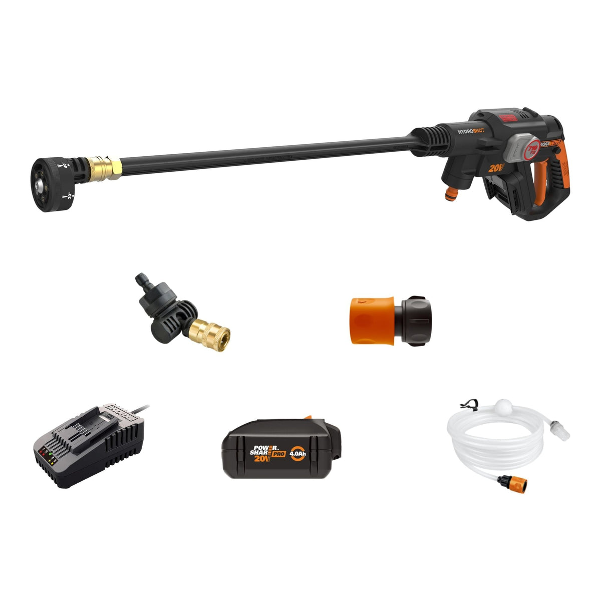 Worx 710 PSI 1.0 GPM 20V Hydroshot 5-in-1 Portable Electric Power Cleaner