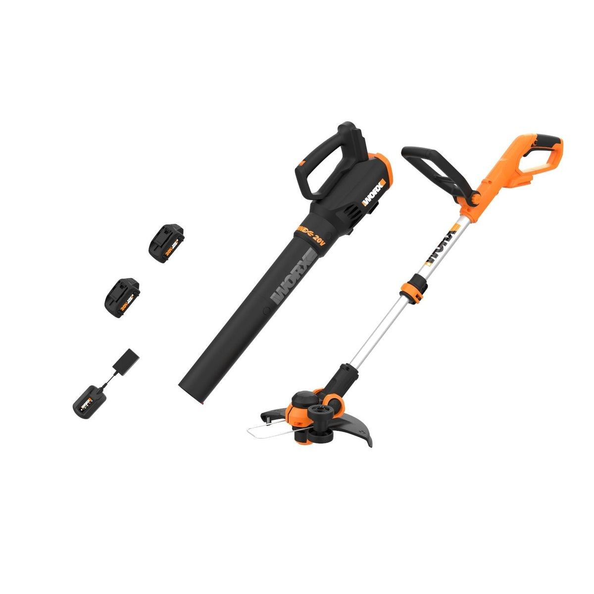 WORX WG929 20V Power Share Cordless Grass Trimmer & Leaf Blower Combo Kit